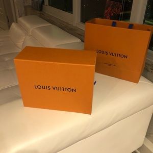 Louis Vuitton shopping bag and box